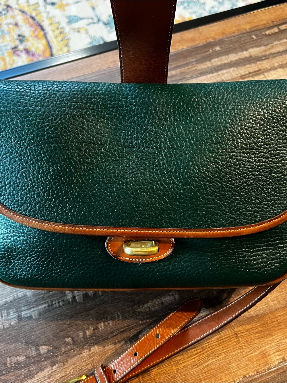 Dooney & Bourke Green All Weather Leather Vintage Crossbody Bag - Picture 11 of 12